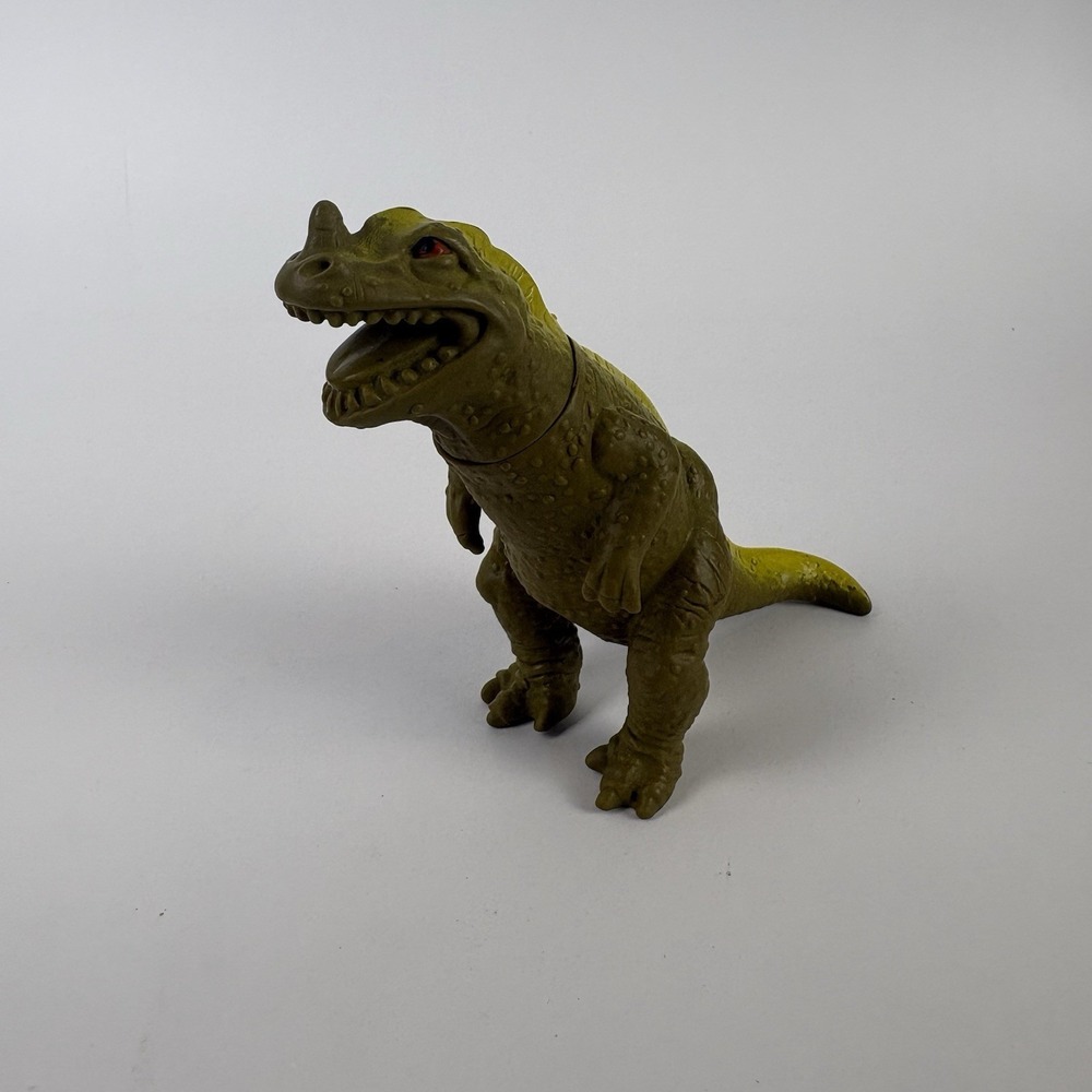 Vintage 1988 Playskool Definitely Dinosaurs Ceratosaurus - Green/Yellow Dinosaur